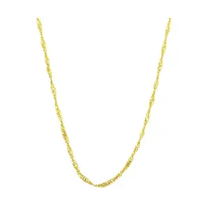 10k Yellow Gold Singapore Chain Necklace (18 inches)