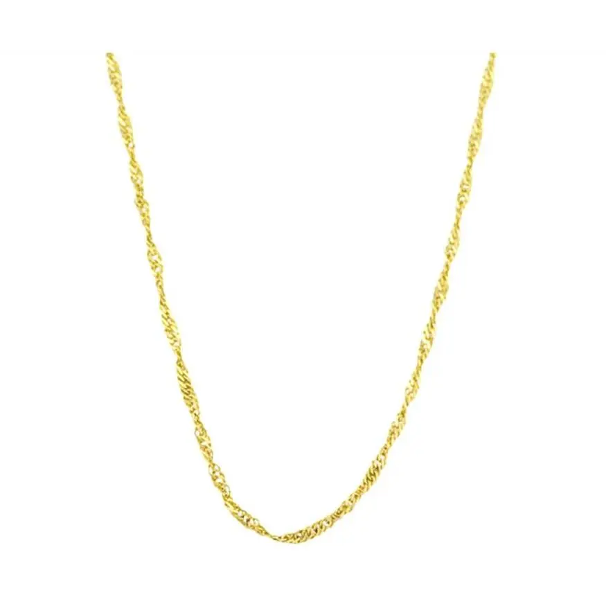 10k Yellow Gold Singapore Chain Necklace (18 inches)