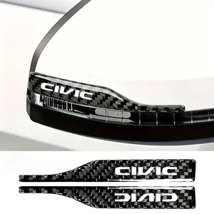 2-Pack Carbon Fiber Texture Rearview Mirror Anti-Collision Strips, Car Decals, Durable and Aesthetic, Protects Honda Civic Side Mirrors