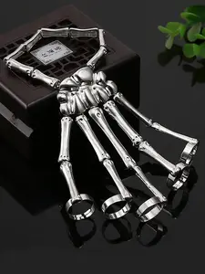 Punk Style Skull Bracelet Halloween Jewelry Adjustable Unisex Elegant Versatile Rock Hip Hop Accessory for Men Women