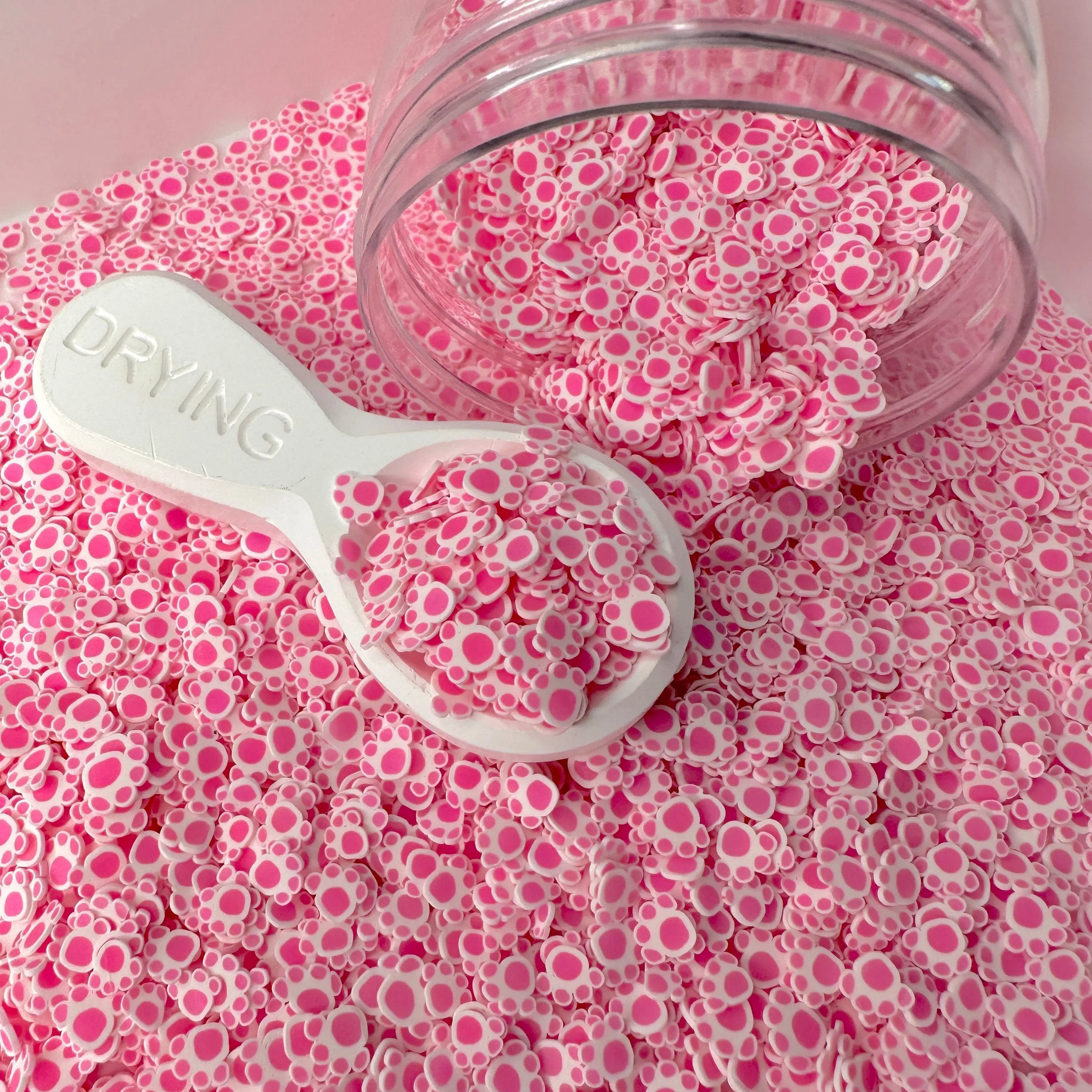 5MM Pink Paw, Animal Polymer Clay Sprinkle (NOT EDIBLE) D34-25