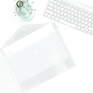 Plastic Envelopes with Snap Closure - Letter Booklet - 9 3/4 x 13 - Clear - 3/Pack