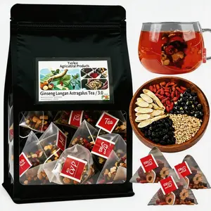 Kidney Tea Blend, Ginseng Six-Herbs Tea Set, Aromatic Tea, Red Date & Goji Berry Tea, Men’s Tea, Health Tea, Prickly Pear & Goji Berry Original Formula, Organic Tea (72 bags)