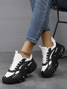 Women's Breathable Mesh Sneakers, Casual Sport Shoes, Workout Sneakers, Height-Boosting Shock-Absorbing Outdoor Running Shoes, Unisex Couple Sports Shoes