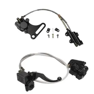 Front Rear Hydraulic Brake Caliper Master Cylinder Disc Brake Assembly for Dirt Pit Bike Scooter Offroad Motorcycle Apollo TTR CRF 70cc 90cc 110cc 125cc 150cc (480mm Front Cable and 1130 Rear Cable)