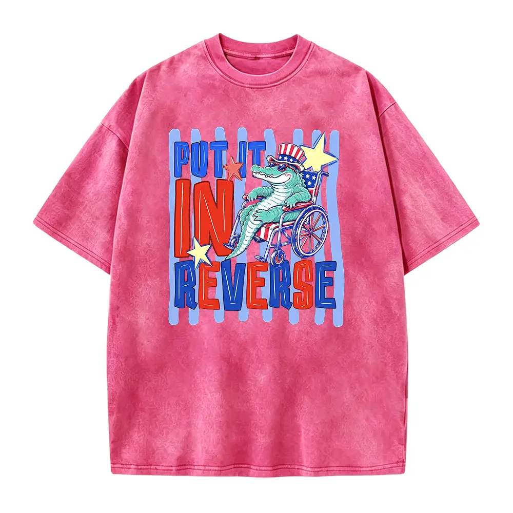 Put It In Reverse Shirt, Funny Patriotic T-shirt, 4th of July Gator Shirt, Funny Alligator Wheelchair Shirt, Independent Day