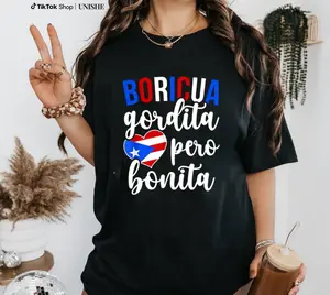 Catchy Boricua Puerto Rican Woman Shirt – Funny Latina Design T-Shirt