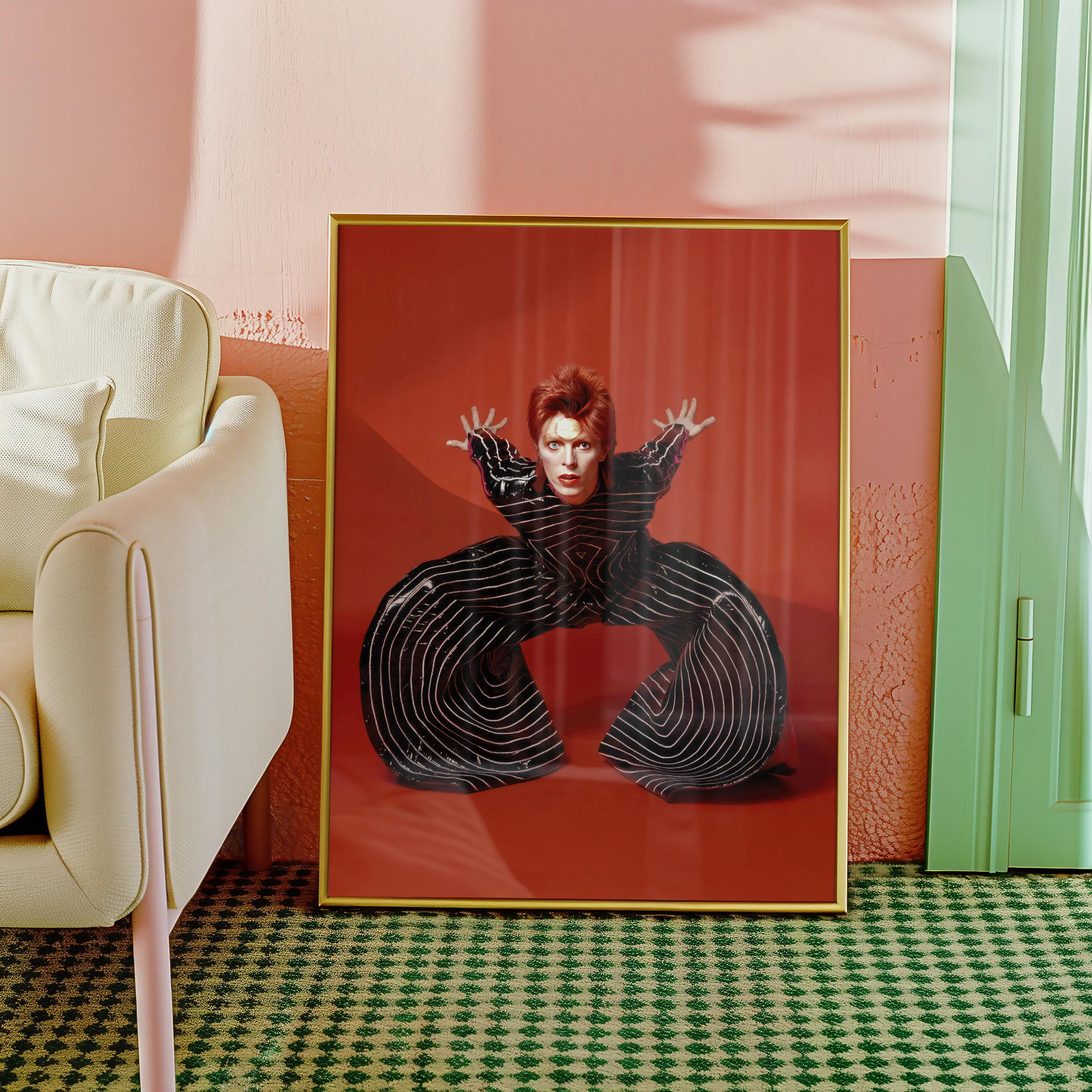 David Bowie Poster Ziggy Stardust | Starman Retro Wall Art | Music Print Rock Decor, Product without frame