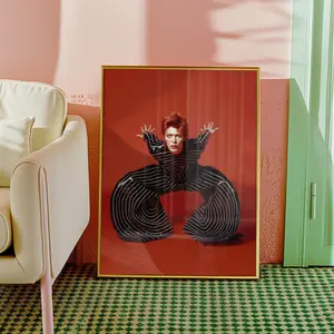 David Bowie Poster Ziggy Stardust | Starman Retro Wall Art | Music Print Rock Decor, Product without frame