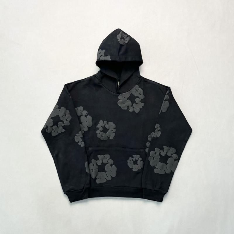 Denim Tears Hoodie Unisex Men Women Flower Hoodies Youth Puff Print Y2k Set Sweatshirt Teen Clothing Designer Trendy Spring Outfits Cute Tops Casual Classic Fabric Menswear
