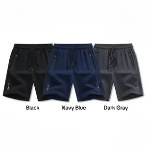 Mens Ice Silk Shorts Quick Dry Mesh Gym Shorts with Zipper Pockets, Lightweight Breathable Athletic Performance Running Shorts Summer 2026