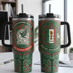 Mexico National Football Team 40oz Tumbler, 2026 World Cup Inspired Travel Mug Gift
