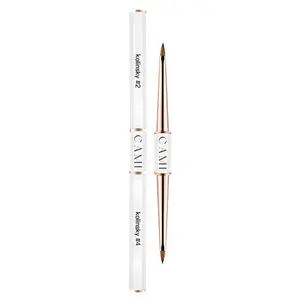 CAMI Dual 3D Acrylic Nail Brush #2 & #4 – Professional Kolinsky Nail Art Brush