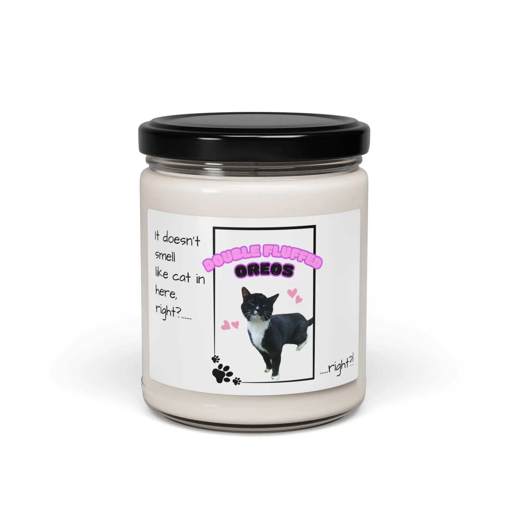 DFO Whimsical Cat-Themed Scented Soy Candle - 9oz | Perfect Gift for Cat Lovers, Home Decor, Relaxation, Unique Candle, Animal Lover Gift