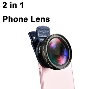 12X Macro Phone Lens HD Camera Lens 0.45X Super Angle for iPhone 13 12 11 Pro MAX Samsung Xiaomi Huawei Mobile Phone Camera Lens Smartphone Camera Accessories