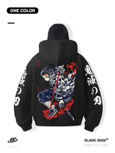 Demon Slayer Tanjiro Graphic Hoodie, Loose Fit Unisex Sweatshirt with Pocket, Casual Breathable for Sports and Daily Wear