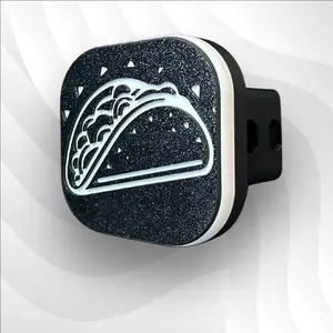 White Taco 2" Tow Hitch Receiver Hidden Key Cover