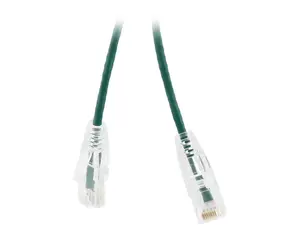 Nippon Labs 28 AWG Snagless Ultra Slim Cat6  Ethernet Patch Cable - Network Internet Cord - RJ45, Stranded, 550Mhz, UTP, - 10ft, Green