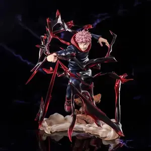 19cm Jujutsu Kaisen Itadori Yuji black flash action figure collection toys Christmas gift doll with box