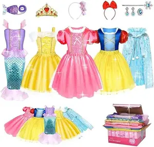 Mother Day Gift Princess Dress Up for Girls - Role Play Dress Up Clothes for Girl, Princess Costume for Ltitle Girls, Halloween Christmas Birthday Gift for Toddler Girls 3-6 Year