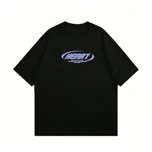 Y2K Heart Oval Logo Graphic Tee | Minimalist Streetwear T‑Shirt