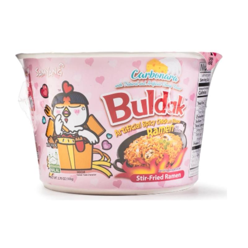 Samyang Buldak Ramen Carbonara Hot Chicken Flavor ( Bowl ) pack of 6