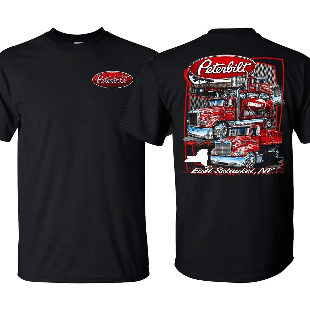 A.S Peterbilt Concrete Truck T-Shirt � Heavy Haul Big Rig Graphic Tee, Construction Trucker Shirt for Diesel Lovers and Truck Drivers IYI
