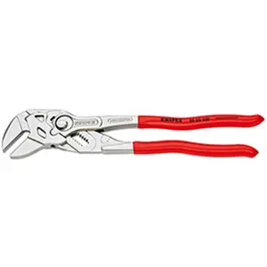 Knipex Tools 86 03 250 SBA 10 in. Smooth Straight Jaw Tongue & Groove Plier, Red, Adjustable Wrench Plier, Combination Pliers, Hand Tools