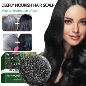 Bamboo Charcoal Gray Hair Reverse Shampoo Bar - Deep Clean, Nourish & Restore Hair Color, Cruelty-Free for All Hair Types