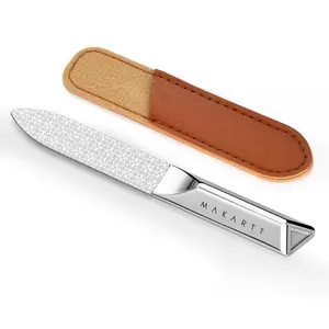 Makartt Metal Nail File: Nail File for Natural Nails, Stainless Steel Double-Sided Coarse & Fine Grinding Surface, with Cleaning Tip and Anti-Slip Handle, for Home & Salon Use, Men & Women