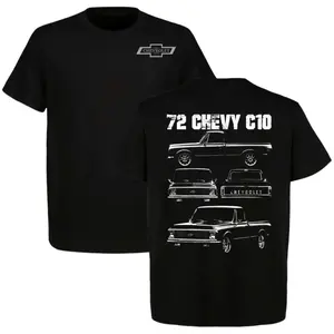 72 Chevy C10 T-Shirt – Retro Cotton Streetwear for Classic Truck Enthusiasts, Perfect Gift for Classic Truck Enthusiasts