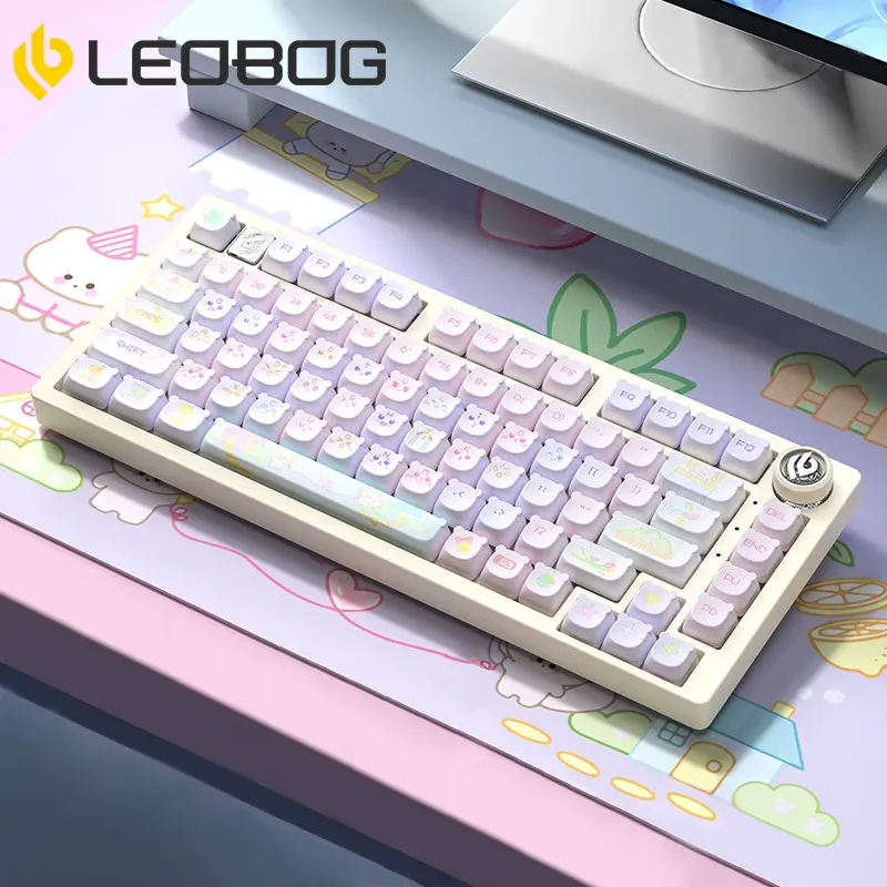 LEOBOG Hi75 Mechanical Keyboard – 75% Compact Layout, Hot-Swappable Switches, RGB Backlit, Wired Keyboard for Gaming & Office