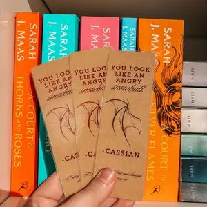 ACOTAR Inspired Bookmark, Holographic Bookmarks, Laminated Foil Bookmarks