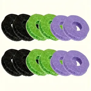 6pcs/12pcs Gaming Thumbstick Precision Rings | Aim Assist Motion Control for PlayStation 4 (PS4), PS5, Xbox One, XBX, Switch Pro & Scuf Controller (Black/Purple/Green)