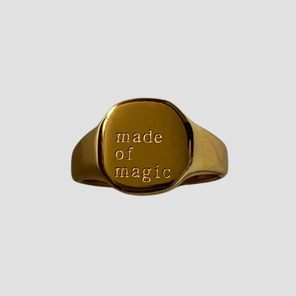 Made Of Magic Engraved Signet Ring