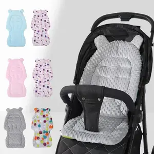 Baby Stroller Seat Cushion Cotton Infant Double-sided Seat Pad Thick Warm Universal Child Cart Mattress Mat Stroller Accessories