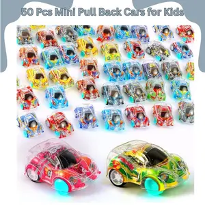 50 Pcs Mini Pull Back Cars for Kids, Easter Gifts, Mini Toy Race Cars for Toddlers, Easter Basket Stuffers, Classroom Prizes, Pinata Goodie Bag Fillers