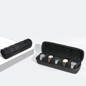 5-Slot Hard Watch Travel Case, Watch Display Storage Box, Large Capacity Hard Shell Storage Box, Suitable for Most Watches
