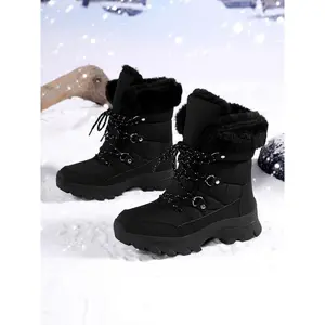 Women's Comfortable Warm Snow Boots, Insulated Waterproof Winter Protection, Fashion Design, Ideal for Casual Outdoor Activities
