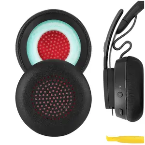 Geekria QuickFit Replacement Ear Pads for Logitech Zone Wireless Headphones Ear Cushions Headset Earpads Ear Cups Cover Repair Parts (Black)