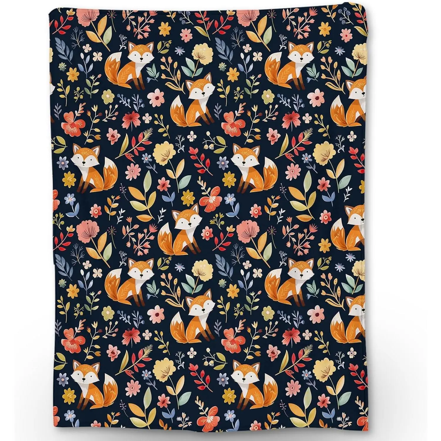 Flannel Blanket | Cute Fox Blanket, Soft Flannel Throw Blanket For Couch, Bed, Travel, Living Room & Home Decor, Cozy Lightweight Warm Fluffy Fuzzy Blankets For Adults Kids Women | Gift Blanket / All Season