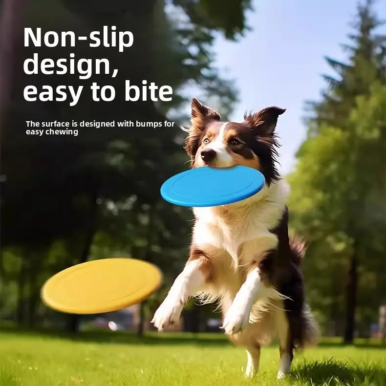 Dog Frisbee, Soft Dog Frisbee, Border Collie Supplies, Pet Toy, Durable Bite-Resistant Training Disc, Golden Retriever Dog Supplies