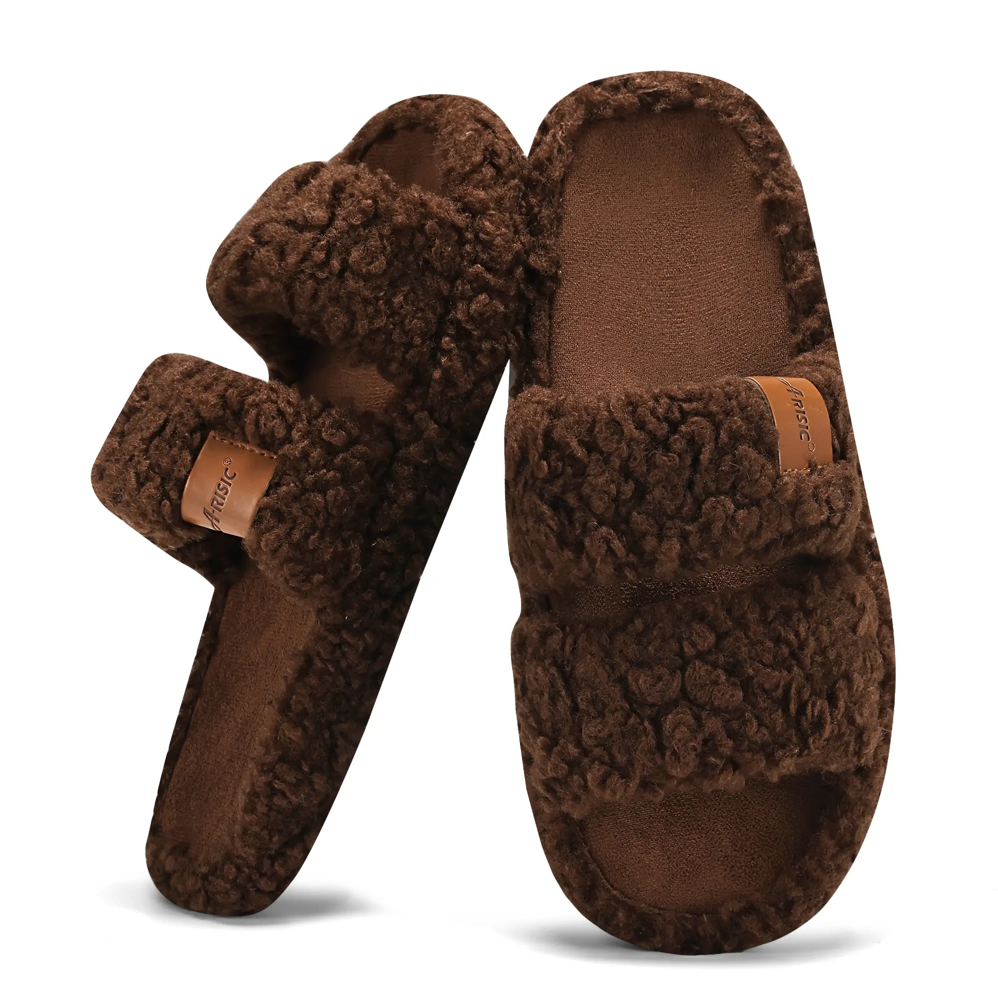 Cloud Slippers for Women Fuzzy Memory Foam House Shoes, Comfy Anti-slip Indoor Outdoor Slides, Spa & Travel Essentials, Winter  Gift for Women Mom