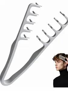 Men’s Texture Comb, Abs Non-Slip Handle, Hair Thickening & Root Lift Maximizer, Daily Styling, Barber Tool, Father’s Day Gift