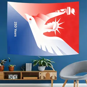 250 Years Usa Statue of Liberty Eagle Tapestry, Knit Style, Casual Design, Model Xinghao 114514, Perfect for Home Decor