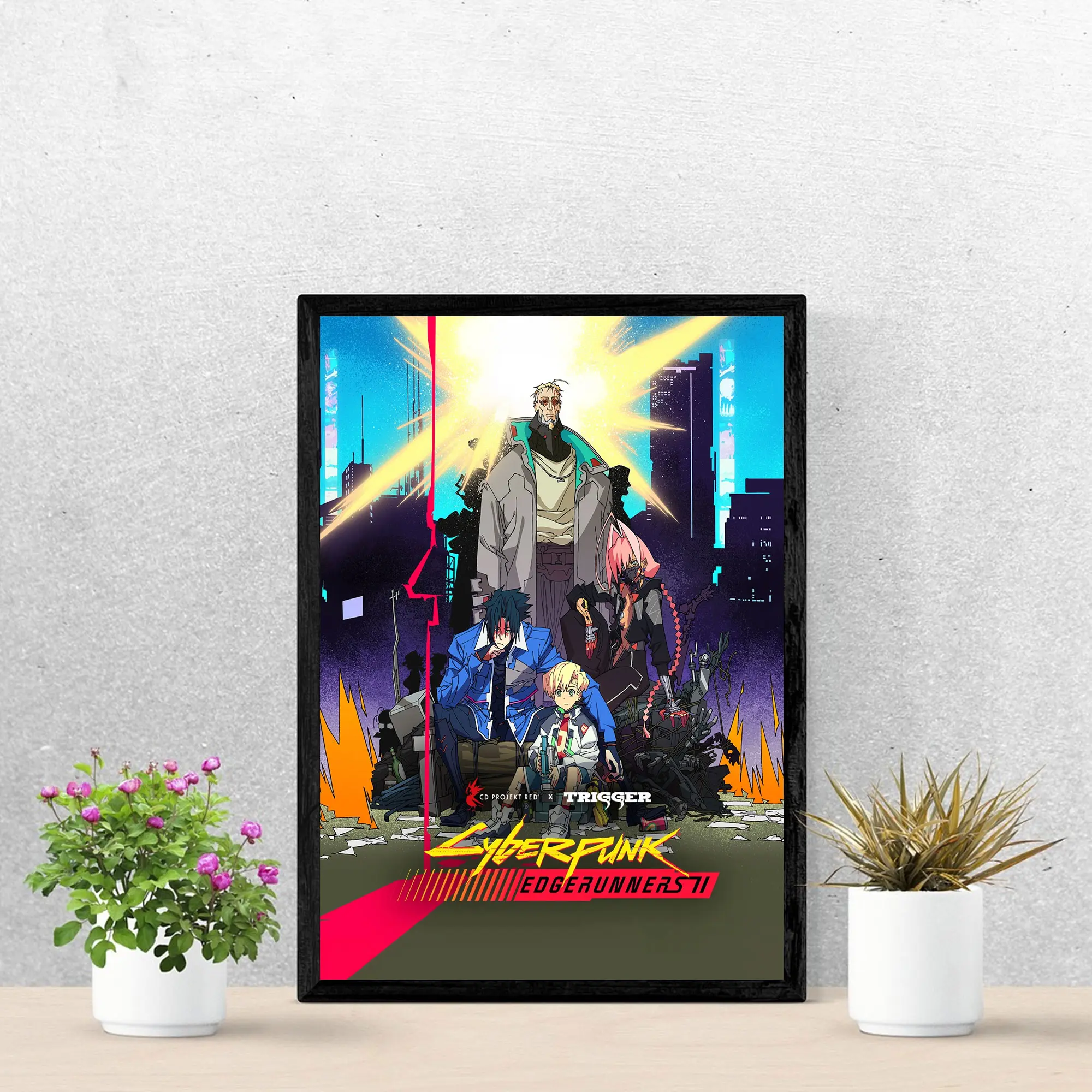 Cyberpunk Edgerunners Anime No Frame Poster, David Martinez Art Wall Decor, Night City Print, Gaming Room Artwork, Gift For Fans
