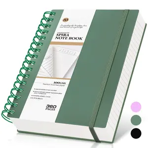 360 Pages College Ruled Notebook, Lined Thick Journals for Women Men,A5 Thick Spiral Journal for Writing,100GSM Notebooks for Work School 5.5"x8.5"