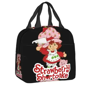 Strawberry Shortcake Thermal Insulated Lunch Bags Reusable Lunch Tote