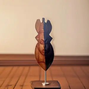 Two-Tone African Wooden Mask