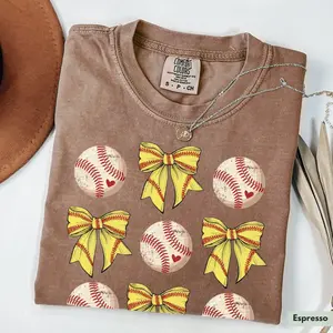 Comfort Colors  Softball Baseball TShirt, Cute Softball